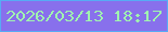 文字の大きさ：3、枠の色：57abf4、背景の色：8870ec、文字の色：a0f4af 無料ブログパーツのブログ時計