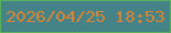 文字の大きさ：5、枠の色：57af60、背景の色：458388、文字の色：d78433 無料ブログパーツのブログ時計