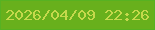 文字の大きさ：2、枠の色：57b222、背景の色：68b01c、文字の色：c5d94c 無料ブログパーツのブログ時計