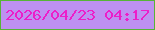 文字の大きさ：1、枠の色：57b437、背景の色：be90f1、文字の色：ec1ec9 無料ブログパーツのブログ時計