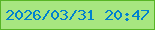 文字の大きさ：2、枠の色：57b526、背景の色：a7e681、文字の色：0081cf 無料ブログパーツのブログ時計