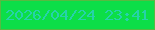 文字の大きさ：5、枠の色：57ba41、背景の色：0cde48、文字の色：26d2aa 無料ブログパーツのブログ時計