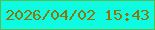 文字の大きさ：3、枠の色：57bc51、背景の色：0dfce1、文字の色：8b760a 無料ブログパーツのブログ時計