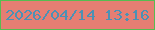 文字の大きさ：2、枠の色：57bc51、背景の色：e67e73、文字の色：4b91b5 無料ブログパーツのブログ時計
