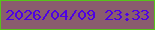 文字の大きさ：1、枠の色：57c21b、背景の色：8a5c6e、文字の色：4d01e4 無料ブログパーツのブログ時計
