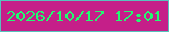 文字の大きさ：5、枠の色：57c2bd、背景の色：c51f89、文字の色：22fa71 無料ブログパーツのブログ時計