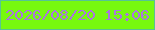 文字の大きさ：3、枠の色：57c494、背景の色：77f90f、文字の色：ab74e0 無料ブログパーツのブログ時計