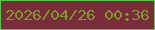 文字の大きさ：4、枠の色：57c64f、背景の色：792c39、文字の色：80992f 無料ブログパーツのブログ時計