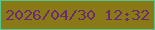 文字の大きさ：2、枠の色：57c691、背景の色：897a17、文字の色：6a2b73 無料ブログパーツのブログ時計