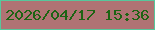 文字の大きさ：5、枠の色：57c79c、背景の色：b07374、文字の色：1d6413 無料ブログパーツのブログ時計