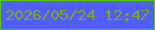 文字の大きさ：3、枠の色：57c903、背景の色：525efc、文字の色：79a725 無料ブログパーツのブログ時計
