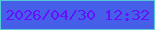 文字の大きさ：4、枠の色：57cad7、背景の色：465fe9、文字の色：6511fc 無料ブログパーツのブログ時計