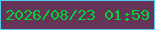 文字の大きさ：4、枠の色：57cbf3、背景の色：663456、文字の色：01d03b 無料ブログパーツのブログ時計