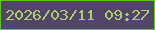 文字の大きさ：5、枠の色：57cc12、背景の色：524667、文字の色：b0ce6e 無料ブログパーツのブログ時計
