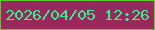 文字の大きさ：5、枠の色：57cc2f、背景の色：99285d、文字の色：33f090 無料ブログパーツのブログ時計