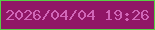 文字の大きさ：1、枠の色：57cf45、背景の色：901666、文字の色：d066b8 無料ブログパーツのブログ時計