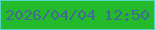 文字の大きさ：4、枠の色：57d3c3、背景の色：23bb2c、文字の色：42699a 無料ブログパーツのブログ時計