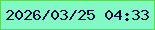 文字の大きさ：1、枠の色：57d75b、背景の色：82f9c5、文字の色：0f0b42 無料ブログパーツのブログ時計