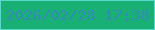 文字の大きさ：2、枠の色：57d8c8、背景の色：19b076、文字の色：338cb6 無料ブログパーツのブログ時計