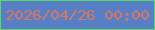 文字の大きさ：2、枠の色：57d962、背景の色：577fc5、文字の色：da7762 無料ブログパーツのブログ時計