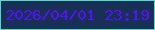 文字の大きさ：5、枠の色：57dbc9、背景の色：183058、文字の色：5810f8 無料ブログパーツのブログ時計