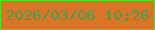 文字の大きさ：2、枠の色：57dd1a、背景の色：db7427、文字の色：469e51 無料ブログパーツのブログ時計