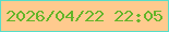 文字の大きさ：4、枠の色：57dec9、背景の色：ffca8e、文字の色：63b528 無料ブログパーツのブログ時計