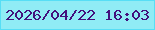文字の大きさ：5、枠の色：57def5、背景の色：90ecf5、文字の色：43117d 無料ブログパーツのブログ時計
