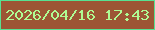 文字の大きさ：3、枠の色：57e191、背景の色：9c5534、文字の色：affb93 無料ブログパーツのブログ時計