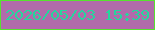文字の大きさ：4、枠の色：57e22f、背景の色：b16baa、文字の色：25d69d 無料ブログパーツのブログ時計