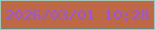 文字の大きさ：2、枠の色：57e3e3、背景の色：bf6846、文字の色：9158e8 無料ブログパーツのブログ時計