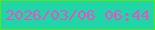 文字の大きさ：4、枠の色：57e419、背景の色：20d5a8、文字の色：e355c1 無料ブログパーツのブログ時計