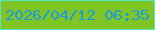 文字の大きさ：5、枠の色：57e4c0、背景の色：7fc625、文字の色：1e9bde 無料ブログパーツのブログ時計