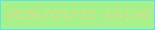 文字の大きさ：2、枠の色：57e5e7、背景の色：a6f18c、文字の色：d4df88 無料ブログパーツのブログ時計