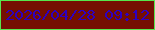 文字の大きさ：4、枠の色：57e64d、背景の色：750f02、文字の色：2e00c0 無料ブログパーツのブログ時計