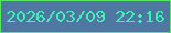 文字の大きさ：5、枠の色：57e65f、背景の色：4e78a2、文字の色：42f0b6 無料ブログパーツのブログ時計