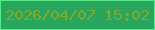 文字の大きさ：3、枠の色：57ea88、背景の色：29a65d、文字の色：80aa32 無料ブログパーツのブログ時計