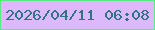 文字の大きさ：5、枠の色：57eb85、背景の色：dcb9fb、文字の色：2e7485 無料ブログパーツのブログ時計
