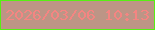 文字の大きさ：3、枠の色：57ef14、背景の色：bd9586、文字の色：f48582 無料ブログパーツのブログ時計