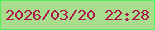 文字の大きさ：3、枠の色：57ef59、背景の色：a9dd8e、文字の色：aa184d 無料ブログパーツのブログ時計