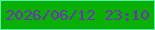 文字の大きさ：4、枠の色：57efa9、背景の色：08b002、文字の色：7230ba 無料ブログパーツのブログ時計