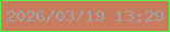 文字の大きさ：1、枠の色：57f54b、背景の色：c97b5d、文字の色：9ea5aa 無料ブログパーツのブログ時計