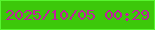 文字の大きさ：3、枠の色：57f62f、背景の色：3cc80a、文字の色：c01f9f 無料ブログパーツのブログ時計