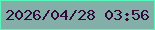文字の大きさ：5、枠の色：57f7bb、背景の色：84afa8、文字の色：320a39 無料ブログパーツのブログ時計