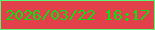 文字の大きさ：1、枠の色：57fc70、背景の色：e2414c、文字の色：09e114 無料ブログパーツのブログ時計