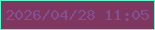 文字の大きさ：4、枠の色：57fccb、背景の色：80375f、文字の色：825191 無料ブログパーツのブログ時計