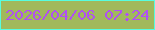 文字の大きさ：1、枠の色：57fde0、背景の色：a1b95c、文字の色：b050f3 無料ブログパーツのブログ時計