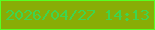 文字の大きさ：2、枠の色：57ff24、背景の色：88ad06、文字の色：3ed54f 無料ブログパーツのブログ時計