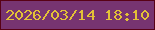 文字の大きさ：5、枠の色：580116、背景の色：773471、文字の色：e2c137 無料ブログパーツのブログ時計