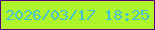 文字の大きさ：1、枠の色：58017c、背景の色：adf52a、文字の色：43c3cc 無料ブログパーツのブログ時計